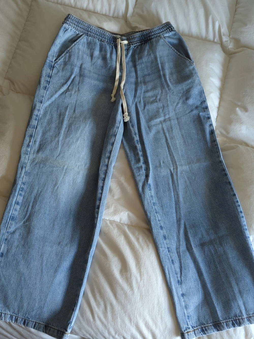 Women's Relaxed Drawstring Jeans S
